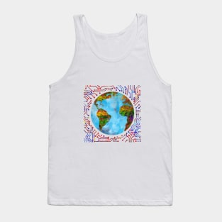 Earth circuit board Tank Top